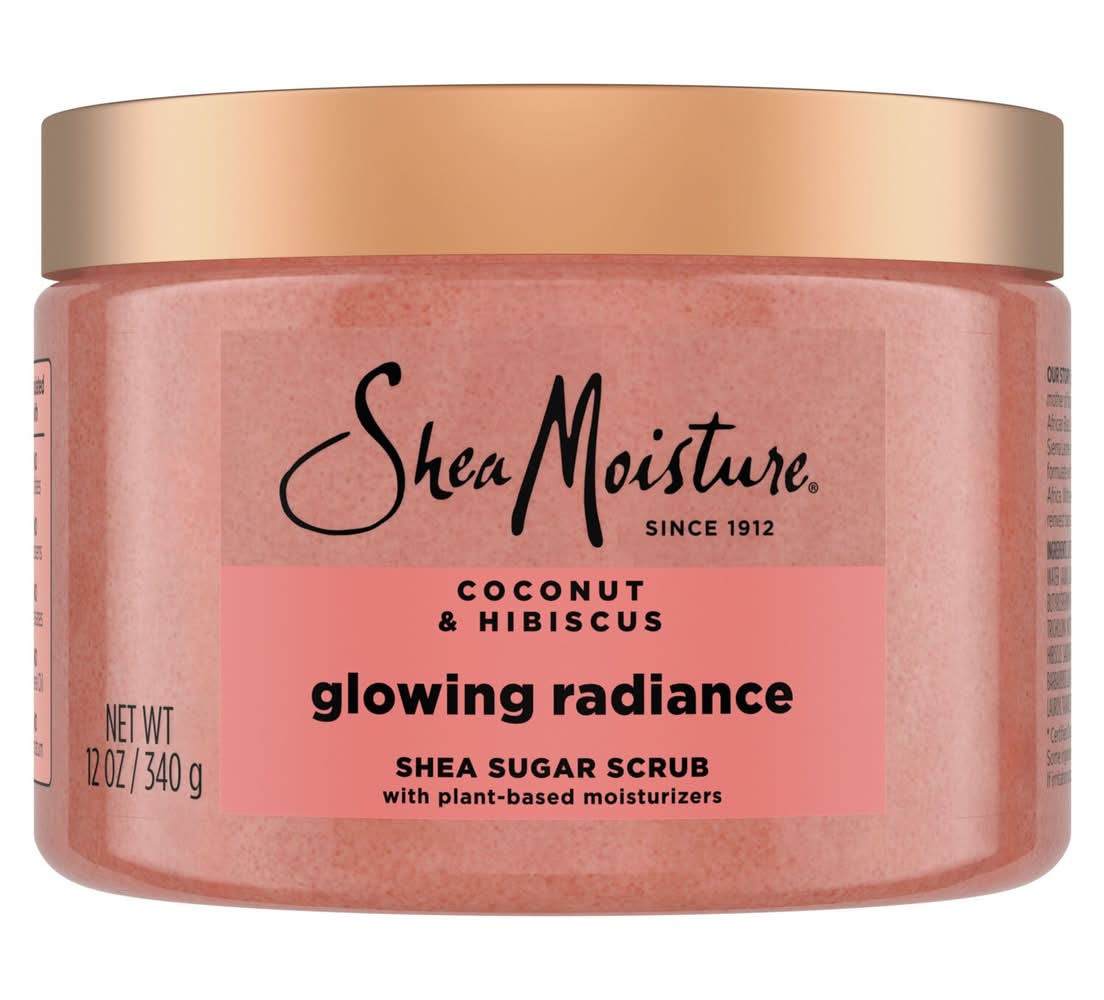 SheaMoisture Glowing Radiance Sugar Body Scrub, Coconut-Hibiscus (12 oz)