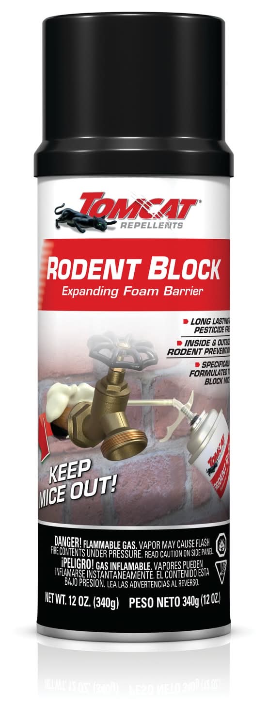 TOMCAT Rodent Block Expanding Foam Barrier Rat Prevent