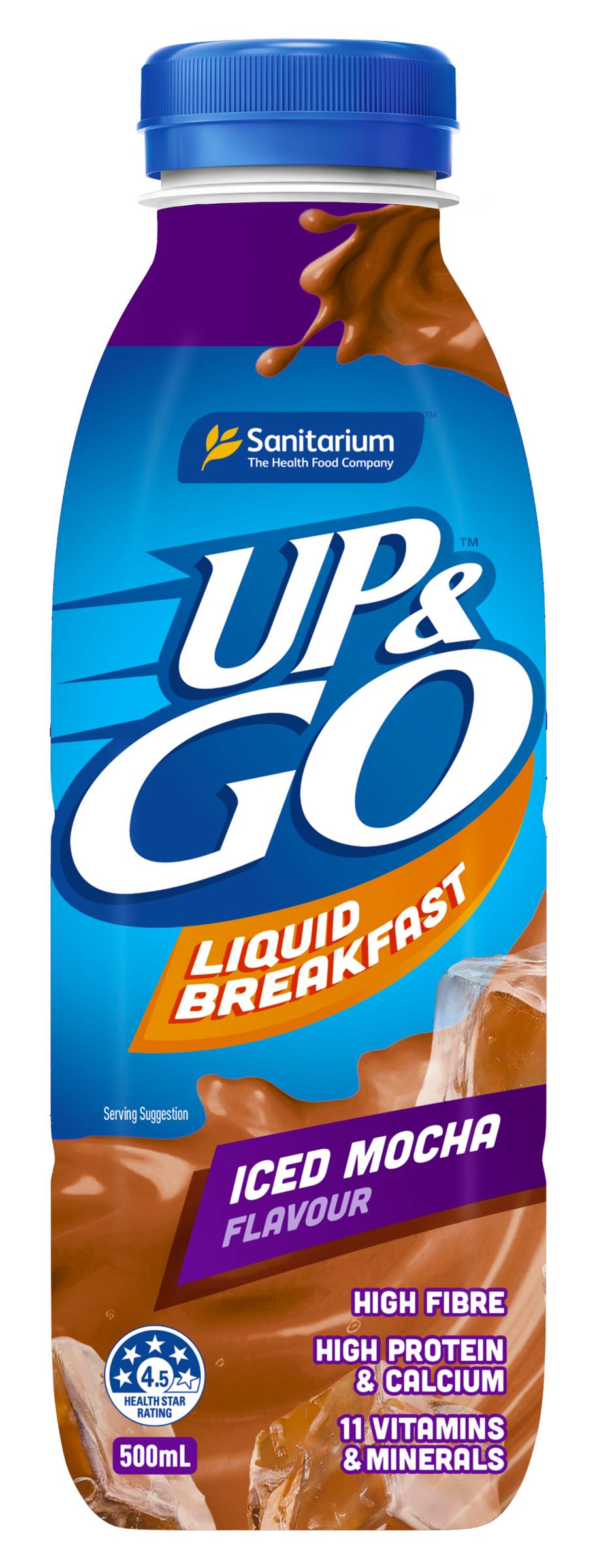 UP&GO Liquid Breakfast Protein Drink, Iced Mocha (500mL)