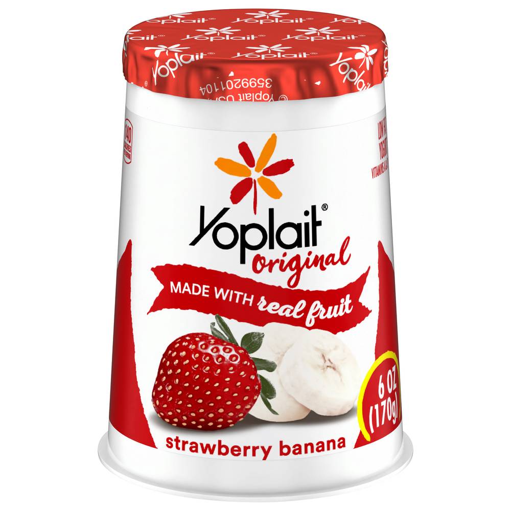 Yoplait Low Fat Original Strawberry Banana Yogurt