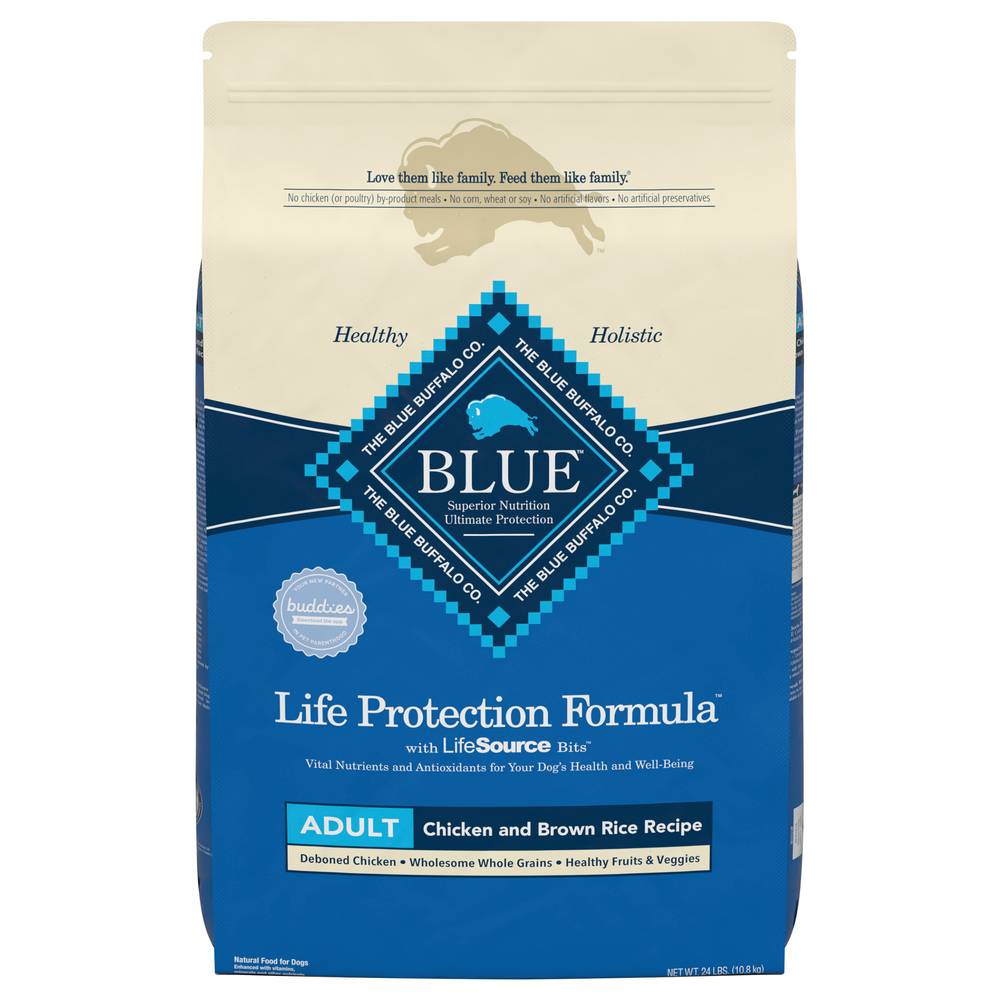 Blue Buffalo Chicken & Brown Rice Adult Dry Dog Food (24 lbs)