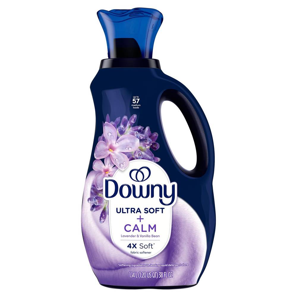 Downy Ultra Soft + Calm Liquid Fabric Softener, Lavender - Vanilla Bean (38 fl oz)