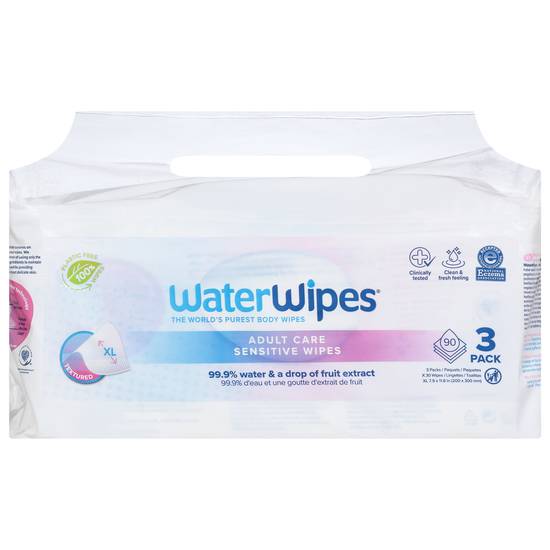 Waterwipes Adult Care Xl Size Sensitive Wipes (3 ct)
