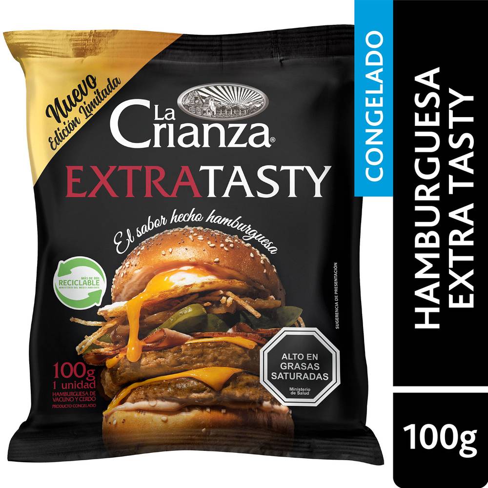 La crianza hamburguesa vacuno extratasty