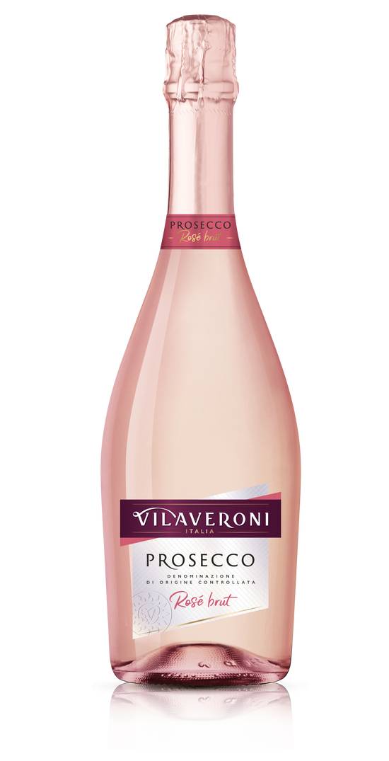 Vilaveroni - Prosecco vin pétillant rosé brut (750 ml)