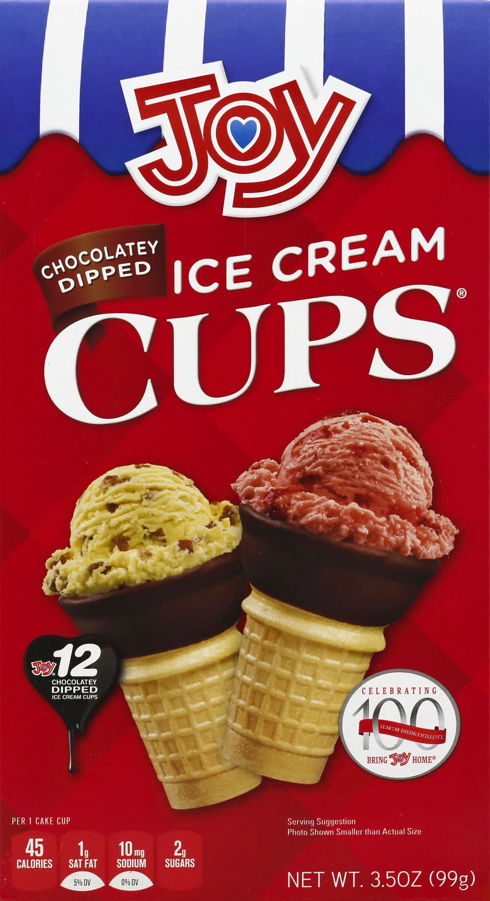 Joy Chocolate Dipped Ice Cream Cups (3.6 oz)