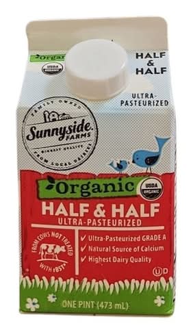 Sunnyside Farms Organic Half & Half Milk (473 ml)