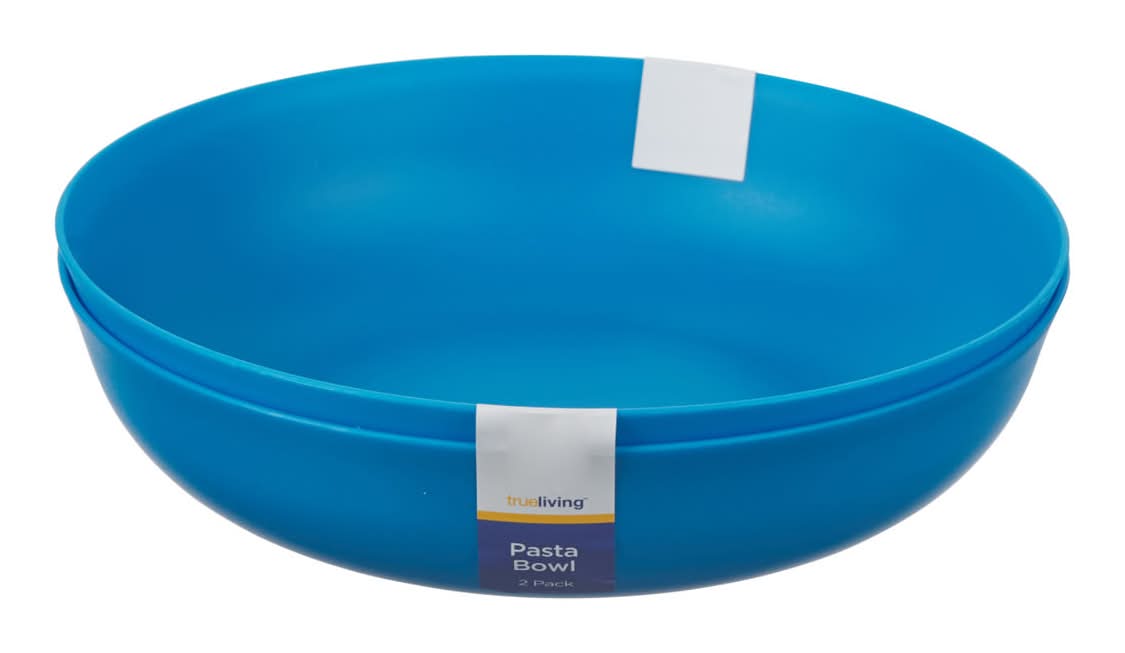 True Living Plastic Pasta Bowls 2 Pk 4 Assorted Colors