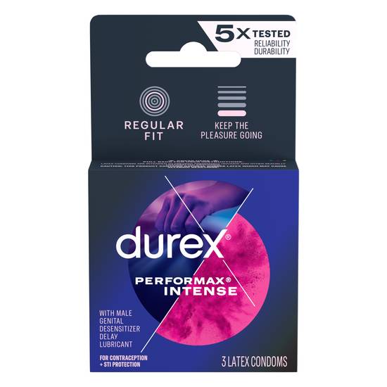 🆕 Durex Performax Intense Condom 3ct.