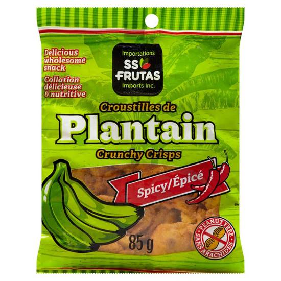 Ss frutas croustilles de banane plantain épicées (85 g) - spicy plantain crunchy crisps (85 g)