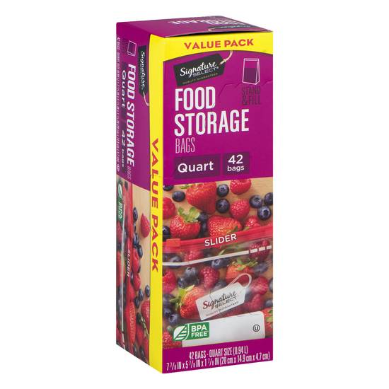 Signature Select Slider Food Storage Bags