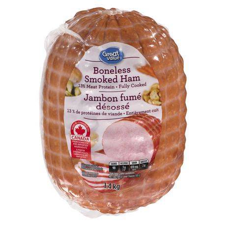 Great value jambon fumé désossé great value (1,4 kg) - boneless smoked ham (1.4 kg)