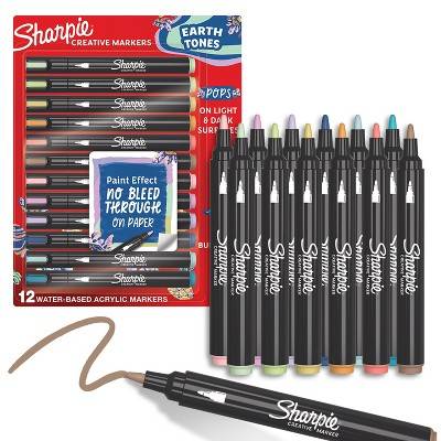 Sharpie Water Based Acrylic Markers, Assorted (12 ct)