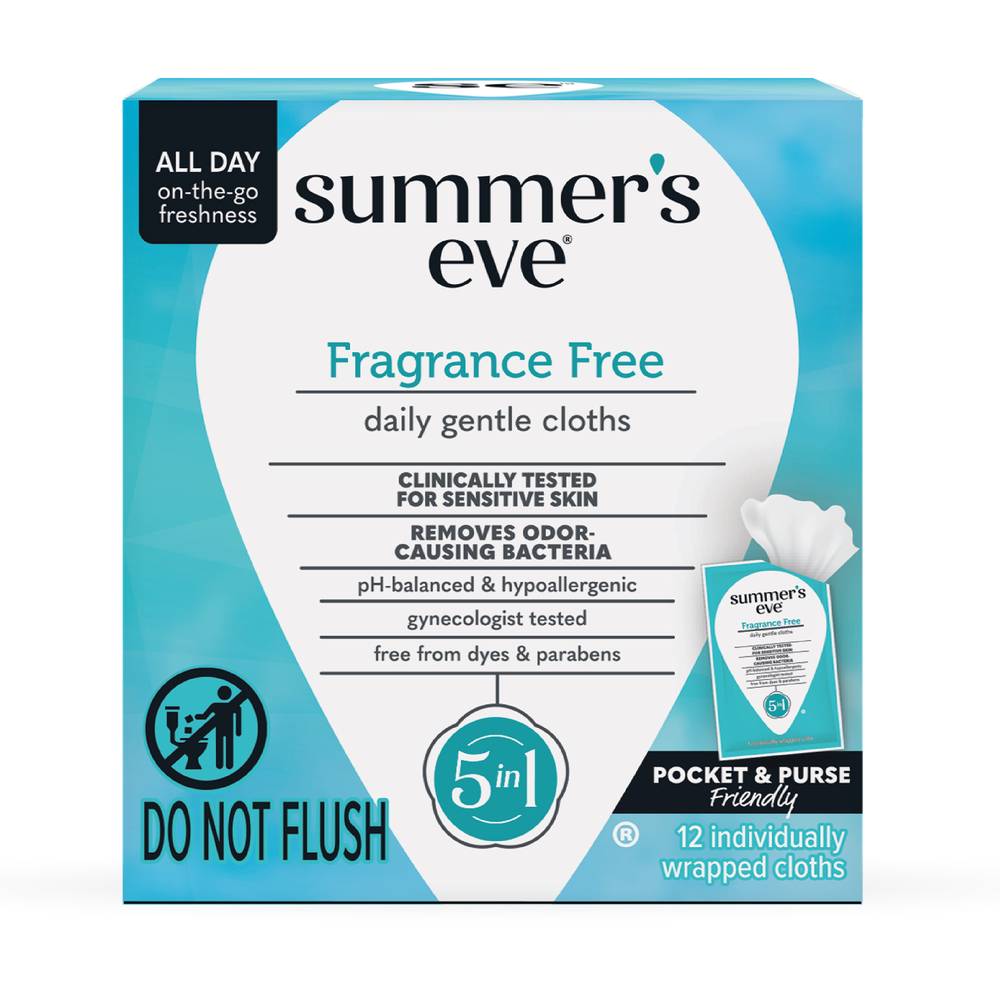 Summer's Eve Fragrance Free Daily Refreshing Feminine Wipes