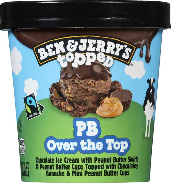 Ben & Jerry's Topped Pb Over the Top Ice Cream ( chocolate )