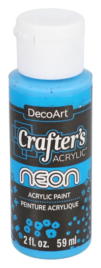 DecoArt Crafter's Acrylic Paint, Blue Neon (2 fl oz)