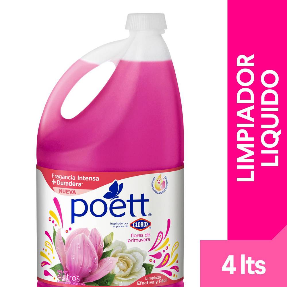 Poett · Limpiador desinfectante - Flores De Primavera (4 L)