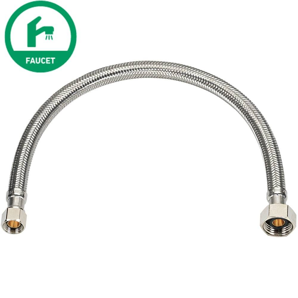 RELIABILT 3/8-in compression x 1/2-in FIP x 12-in Braided Stainless Steel Flexible Faucet Supply Line | 7223-12-38-2-RB