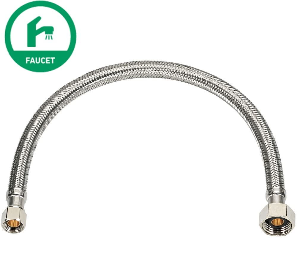RELIABILT 3/8-in compression x 1/2-in FIP x 16-in Braided stainless steel Flexible Faucet Supply Line