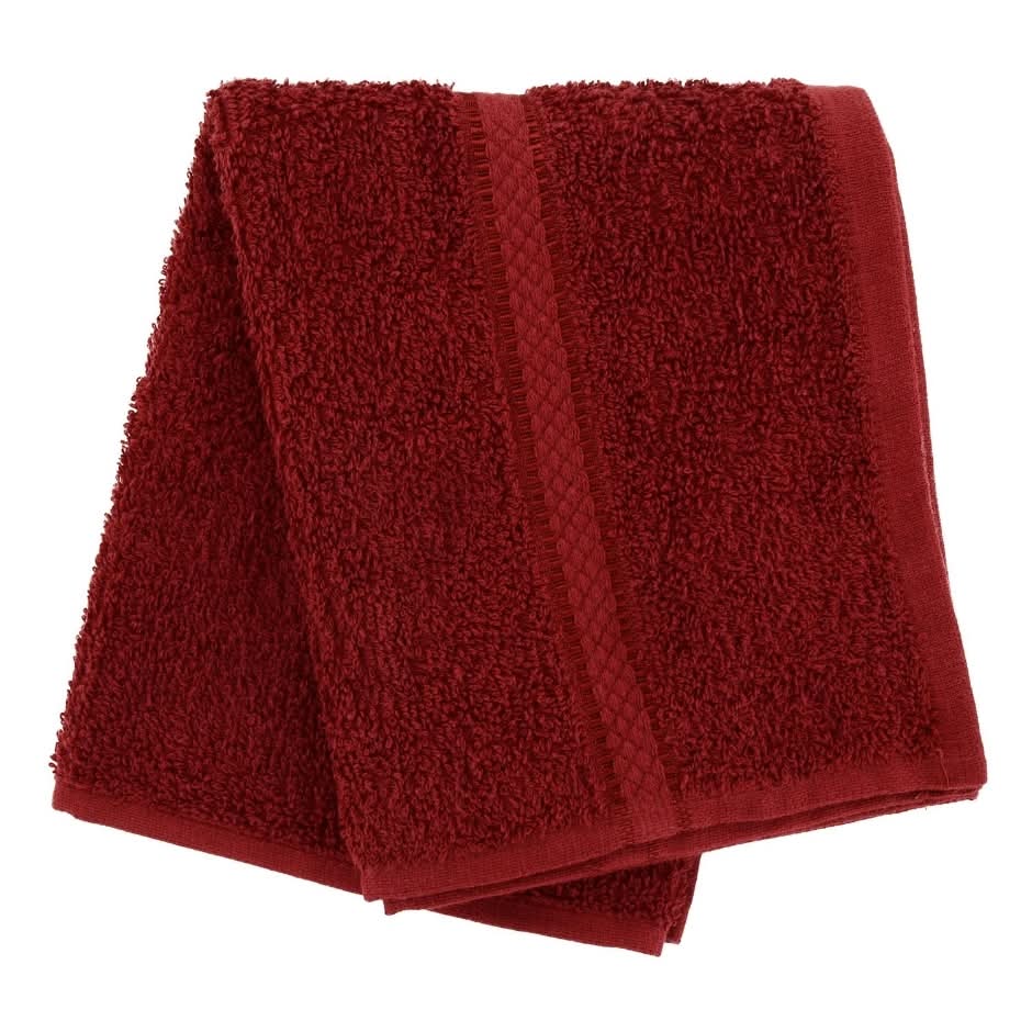 Interiors by Design Cotton Hand Towels, Ruby Red