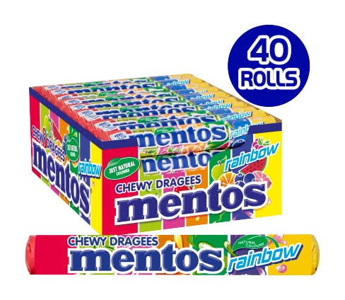 Mentos Assorted, Rainbow Chewy Dragees (37.5g)