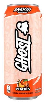 Ghost Zero Sugar Energy Drink, Peaches (16 fl oz)