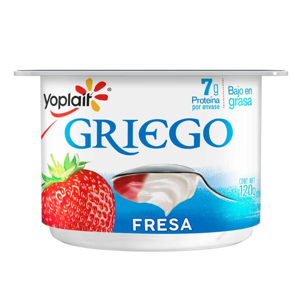 Yoplait · Yoghurt griego bajo en grasa sabor fresa (120 g)