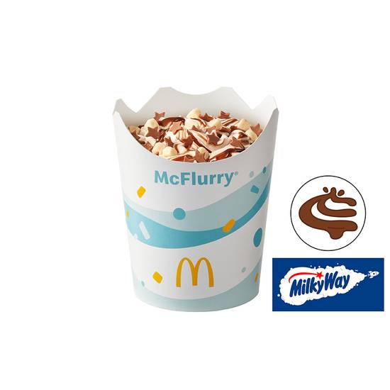 McFlurry® o smaku waniliowym MilkyWay® z polewą o smaku czekoladowym