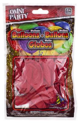 Omni Glow Balloons Red 9 Inches - 18 Count