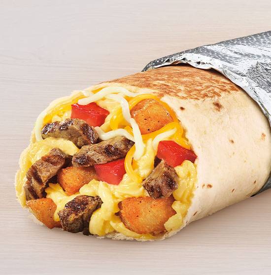 Grande Toasted Breakfast Burrito Steak