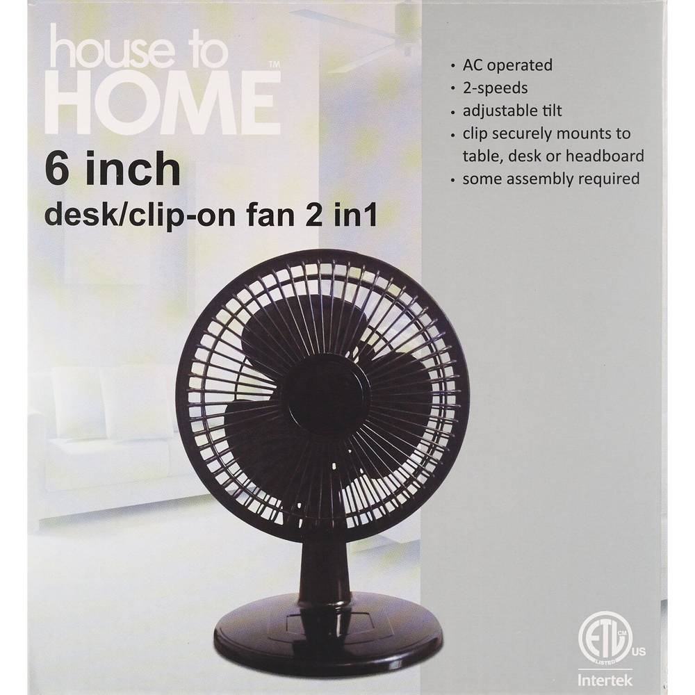 House to Home Desk/Clip-On Fan 2-in-1