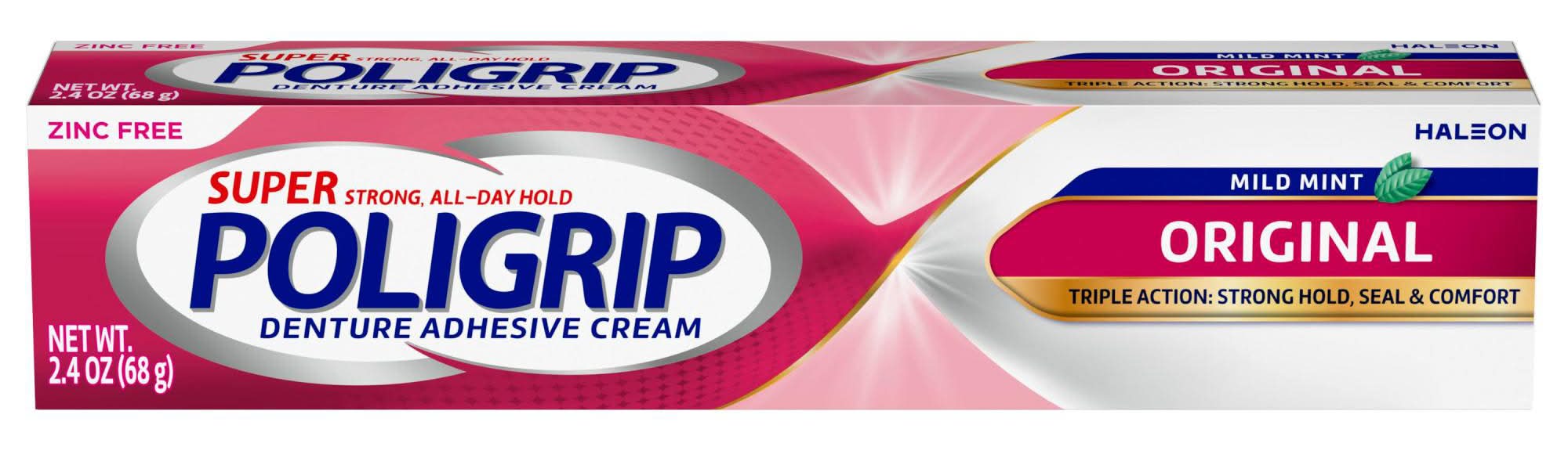 Poligrip Original Denture Adhesive Cream (2.4 oz)