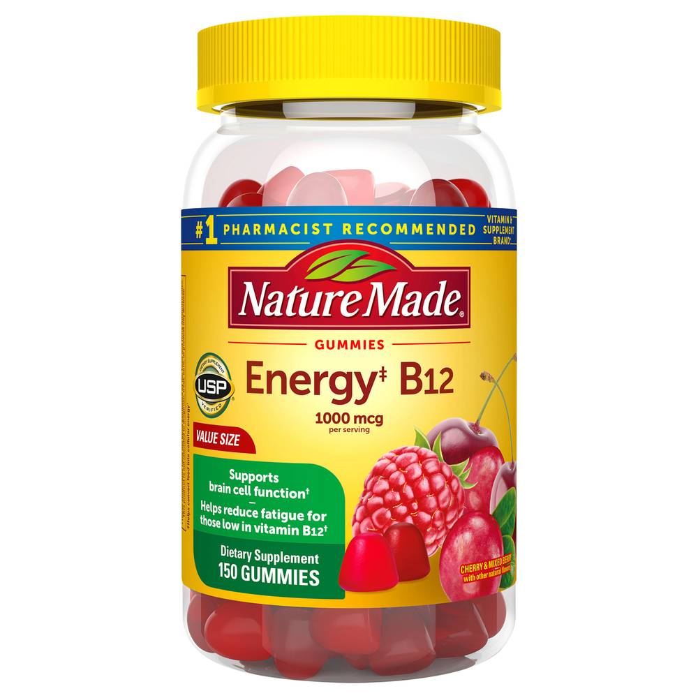 Nature Made Energy B12 Gummies 1000 Mcg Cherry & Mixed Berry (0.9 lbs)