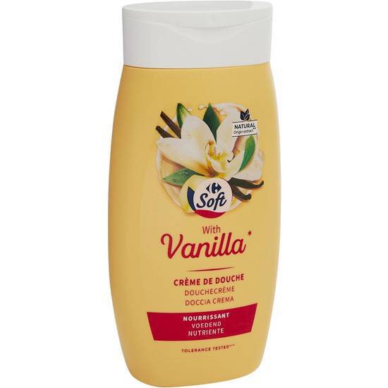 Carrefour Soft - Gel douche adoucissant vanille (250ml)