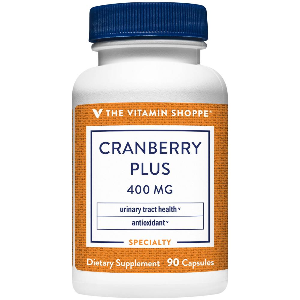 The Vitamin Shoppe Cranberry Plus 400 mg Dietary Supplement Capsules (90 ct)