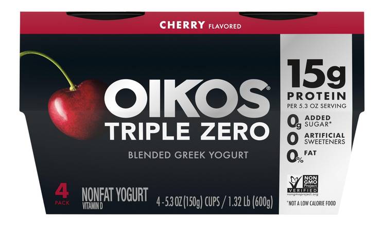 Oikos Cherry Nonfat Greek Yogurt (4 x 5.3 oz)