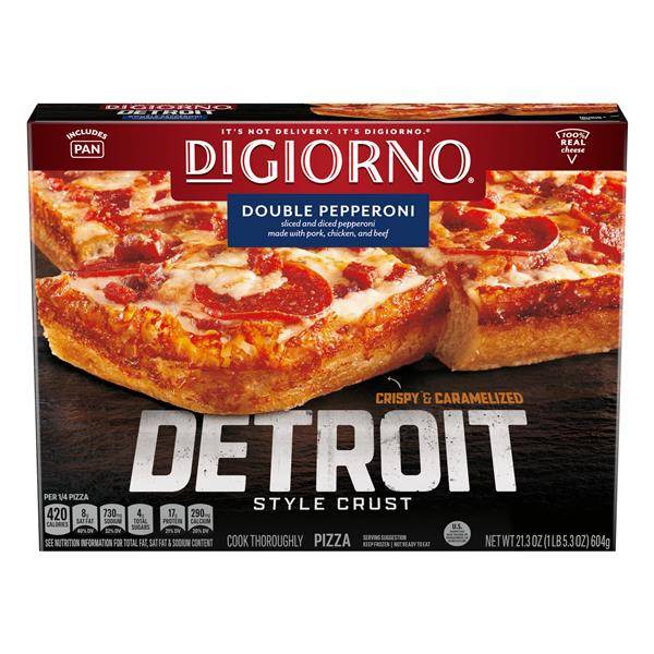 DiGiorno Detroit Style Crust Double Pepperoni Pizza