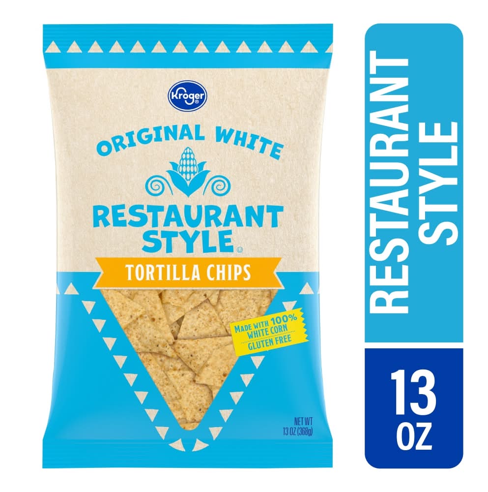 Kroger Restaurant Style Tortilla Chips, Original White (13 oz)