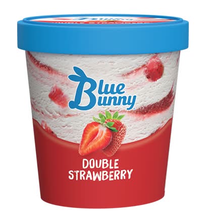 Blue Bunny Double Strawberry Frozen Dessert 14oz Carton