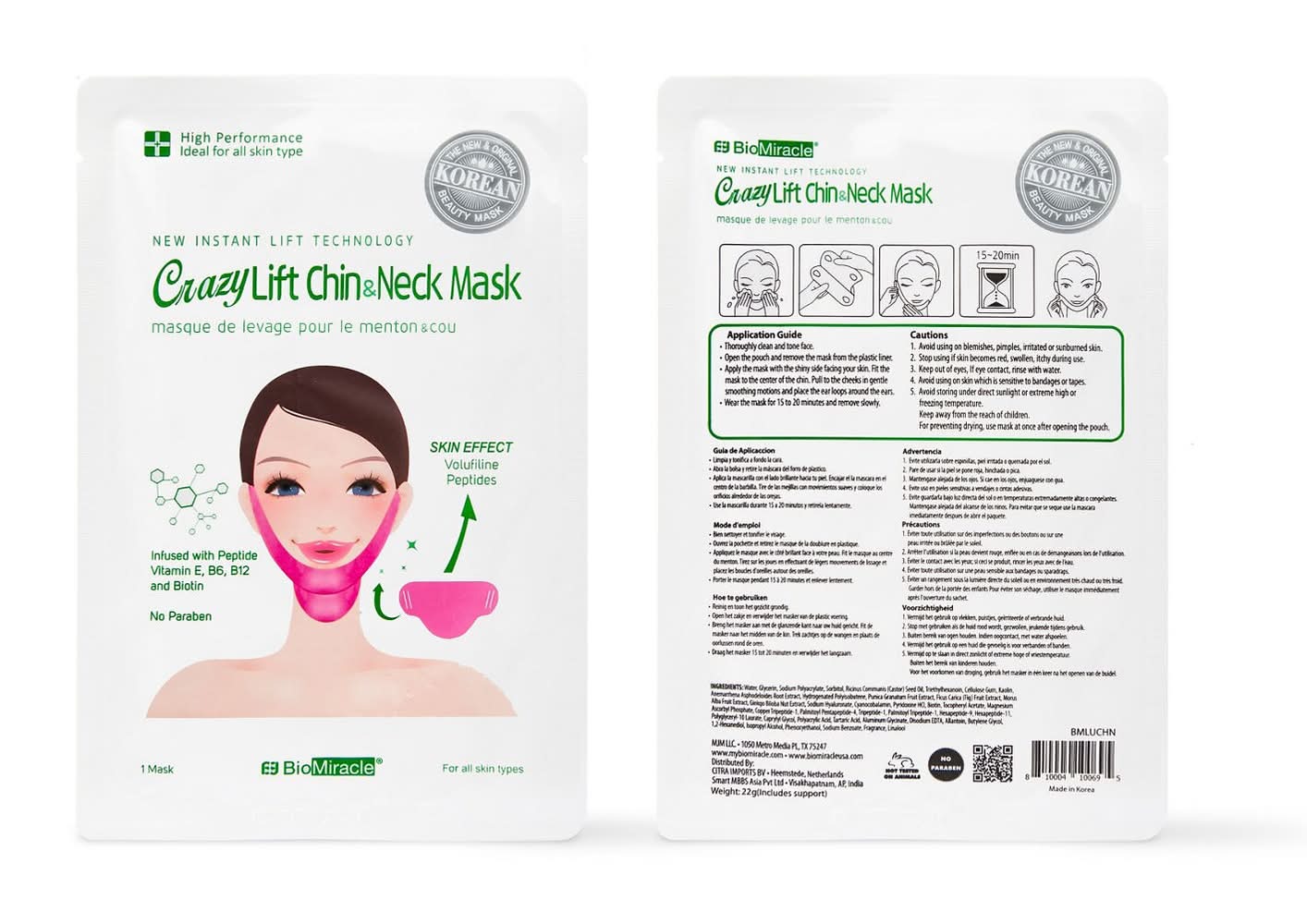 BioMiracle Crazy Lift Chin & Neck Mask