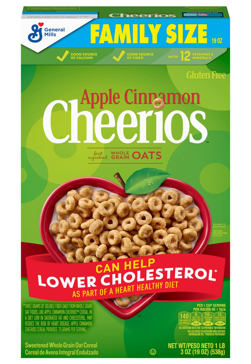 Cheerios Apple Cinnamon Whole Grain Oats (19 oz)