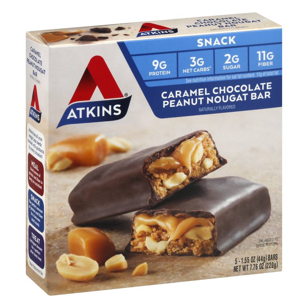 Atkins Caramel Chocolate Peanut Nougat Bar