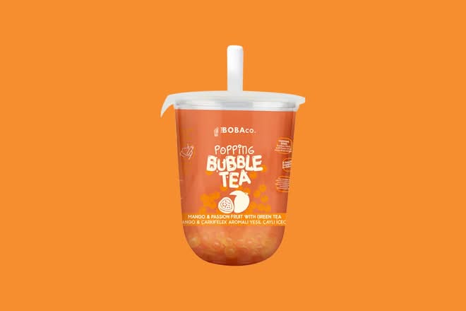 mango + passionfruit bubble tea