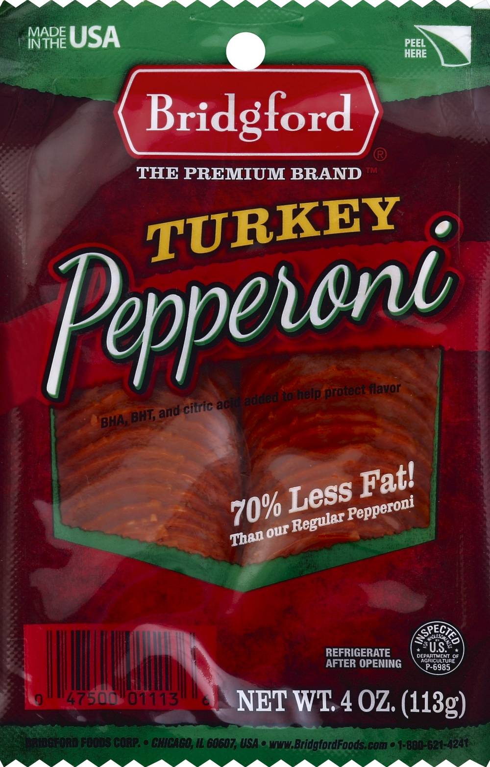 Bridgford Turkey Pepperoni (4 oz)