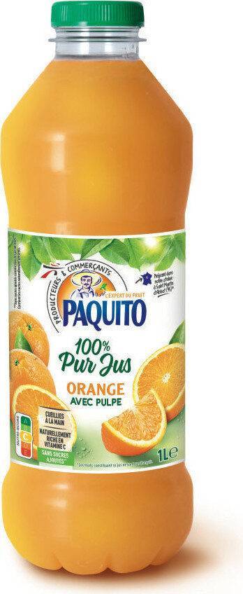 100% pur jus orange avec pulpe - paquito (intermarché) - 1000ml