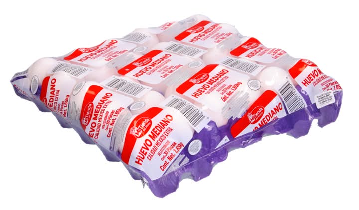 Mi Tienda del Ahorro · Huevos blancos, Mediano (30 un)