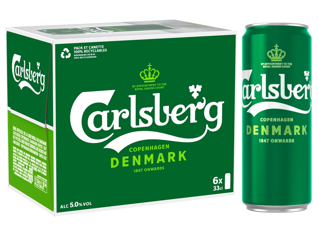 Carlsberg - Bière blonde (6 x 330ml)