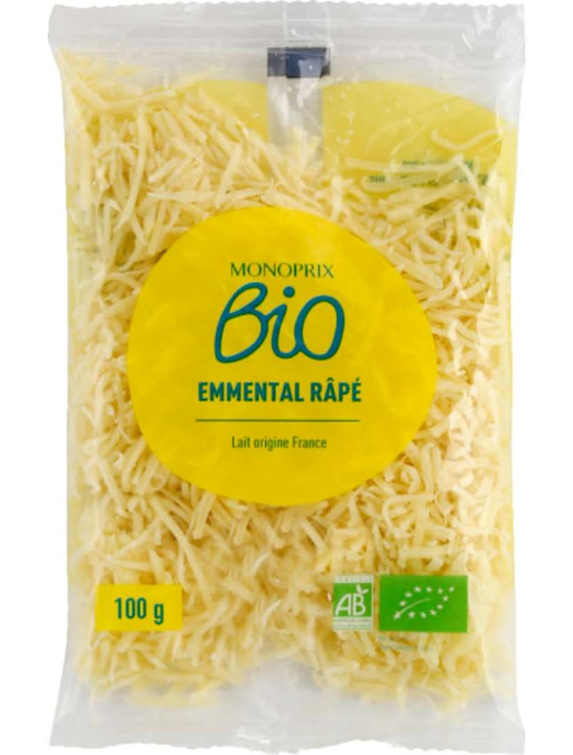 Monoprix - Emmental râpé bio (100g)