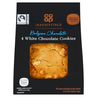 Co-op Bakery Irresistible White Chocolate Cookies (4 pack)