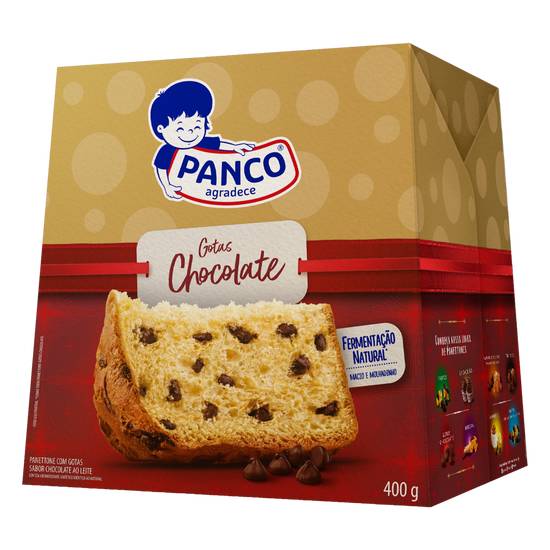 Panco · Panettone com gotas sabor chocolate